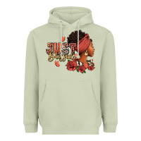 Matcha Just blessed afro woman with roses Heavyweight Hoodie - RanaPortraitStore