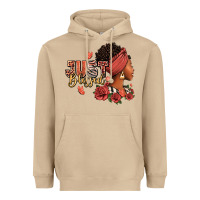 Mushroom Just blessed afro woman with roses Heavyweight Hoodie - RanaPortraitStore