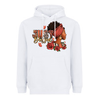 White Just blessed afro woman with roses Heavyweight Hoodie - RanaPortraitStore