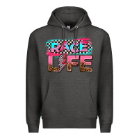 Charcoal Heather race life Premium Hoodie - AdoDesignShop