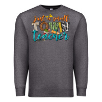 Charcoal Heather just a small town teacher Premium Sweatshirt - texasbilliewilder
