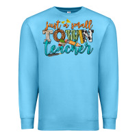 Ocean Blue just a small town teacher Premium Sweatshirt - texasbilliewilder