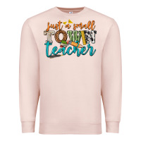 Pale Pink just a small town teacher Premium Sweatshirt - texasbilliewilder