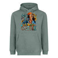 Sage Just a girl who loves coffee Heavyweight Hoodie - RanaPortraitStore