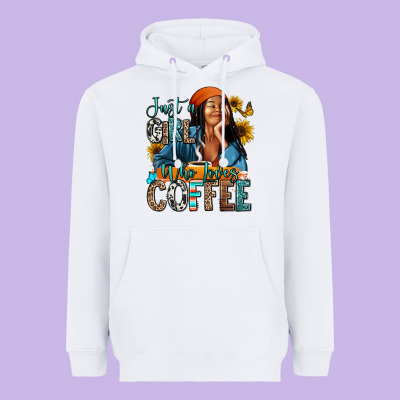 Heavyweight Hoodie Just a girl who loves coffee