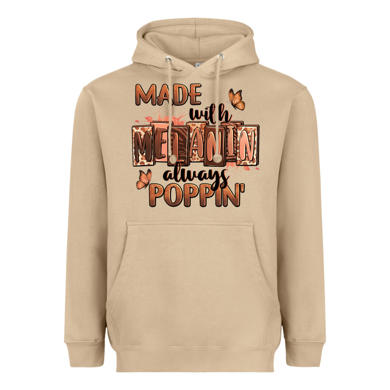Made With Melanin Always Poppin' Heavyweight Hoodie by RanaPortraitStore | Teevron