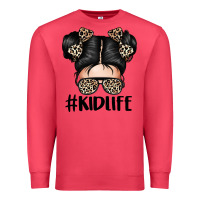 Cardinal kid life leopard messy bun Premium Sweatshirt - texasbilliewilder