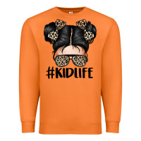 Carrot kid life leopard messy bun Premium Sweatshirt - texasbilliewilder