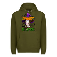 Army Green Spooky heifer halloween Premium Hoodie - Artiststas