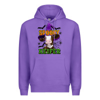 Purple Spooky heifer halloween Premium Hoodie - Artiststas