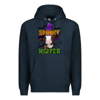 Navy Spooky heifer halloween Premium Hoodie - Artiststas