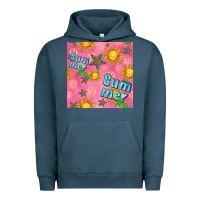 Pigment Midnight Navy summer time of the sun seamless pattern Urban Hoodie - BundleAndBundleShop
