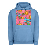 Pigment Pebble Blue summer time of the sun seamless pattern Urban Hoodie - BundleAndBundleShop