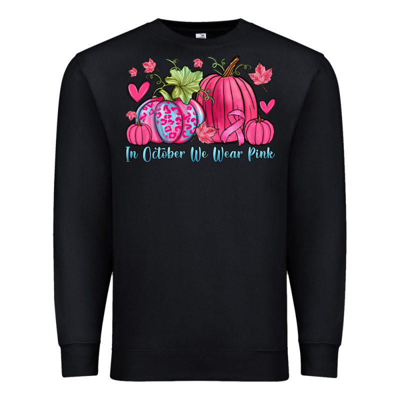 In October We Wear Pink Premium Sweatshirt by Zillion Design Studio | Teevron