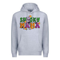 Heather Grey Spooky mama Premium Hoodie - Artiststas