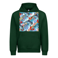 Forest Green dolphin and crab seamless pattern Urban Hoodie - BundleAndBundleShop
