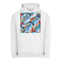 Pigment Lunar Rock dolphin and crab seamless pattern Urban Hoodie - BundleAndBundleShop
