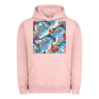 Pigment Salmon dolphin and crab seamless pattern Urban Hoodie - BundleAndBundleShop