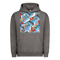 Pigment Tornado dolphin and crab seamless pattern Urban Hoodie - BundleAndBundleShop