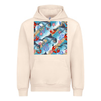 Sandshell dolphin and crab seamless pattern Urban Hoodie - BundleAndBundleShop