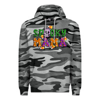 Slate Camo Spooky mama Premium Hoodie - Artiststas