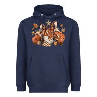 Navy Melanin Christmas black girl sneakers Heavyweight Hoodie - RanaPortraitStore