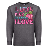 Charcoal Heather i wear pink for someone i love Premium Sweatshirt - Zillion Design Studio
