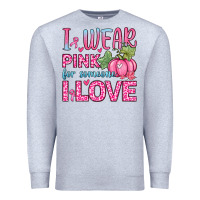 Heather Grey i wear pink for someone i love Premium Sweatshirt - Zillion Design Studio