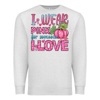 Oatmeal Heather i wear pink for someone i love Premium Sweatshirt - Zillion Design Studio
