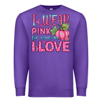 Purple i wear pink for someone i love Premium Sweatshirt - Zillion Design Studio
