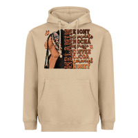 Mushroom Melanin many shades of brown afro woman Heavyweight Hoodie - RanaPortraitStore