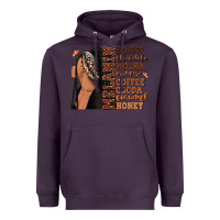Plum Melanin many shades of brown afro woman Heavyweight Hoodie - RanaPortraitStore