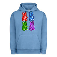 Pigment Pebble Blue jellybear Urban Hoodie - AdoDesignShop