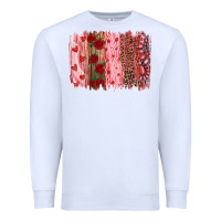 White valentine's day brushstrokes Premium Sweatshirt - RanaPortraitStore