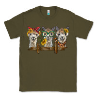 Army Green 3 alpacas Classic Tee - BarkalooDesign