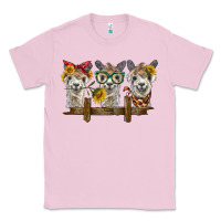 Bubblegum Pink 3 alpacas Classic Tee - BarkalooDesign
