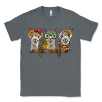 Charcoal Heather 3 alpacas Classic Tee - BarkalooDesign