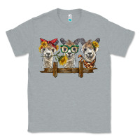 Heather Grey 3 alpacas Classic Tee - BarkalooDesign
