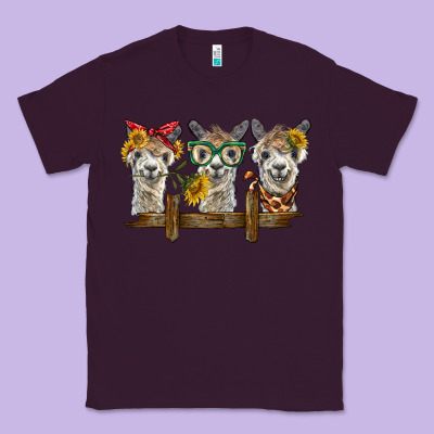3 Alpacas Classic Tee Designed By Barkaloodesign
