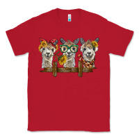 Red 3 alpacas Classic Tee - BarkalooDesign
