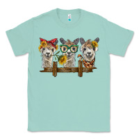 Seafoam 3 alpacas Classic Tee - BarkalooDesign
