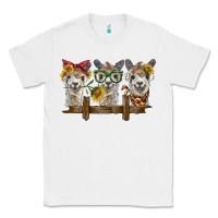 White 3 alpacas Classic Tee - BarkalooDesign