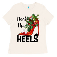 Deck The Heels Christmas Ladies Tee | Teevron