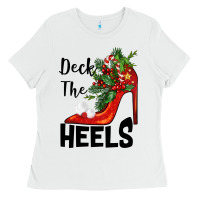 White deck the heels Christmas Ladies Tee - BarkalooDesign