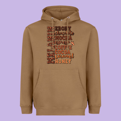 Heavyweight Hoodie Melanin shades of brown
