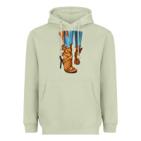 Matcha Leopard heels black fashion girl Heavyweight Hoodie - RanaPortraitStore