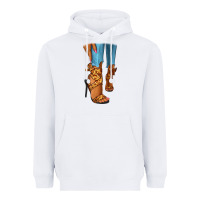 White Leopard heels black fashion girl Heavyweight Hoodie - RanaPortraitStore