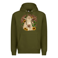 Army Green charolais leopard cactus sunflower Premium Hoodie - JahusDesignShop
