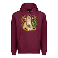 Burgundy charolais leopard cactus sunflower Premium Hoodie - JahusDesignShop