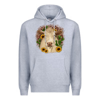 Heather Grey charolais leopard cactus sunflower Premium Hoodie - JahusDesignShop